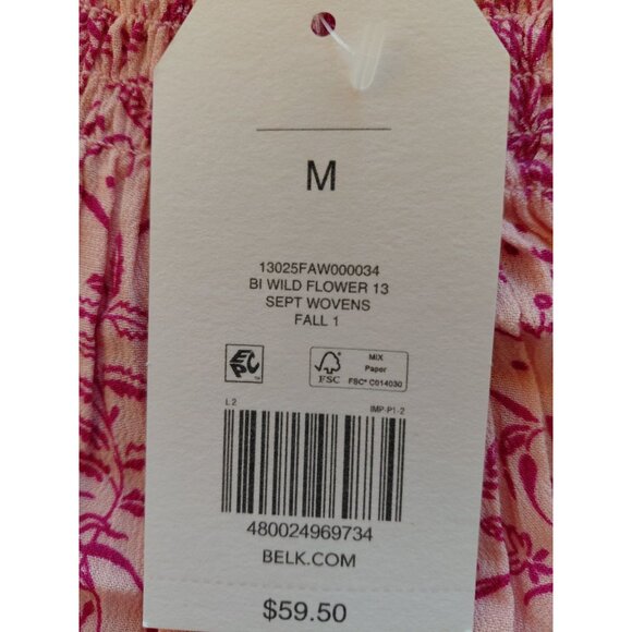 Wonderly Womens Pink Floral Blouse Size M - Picture 6 of 7